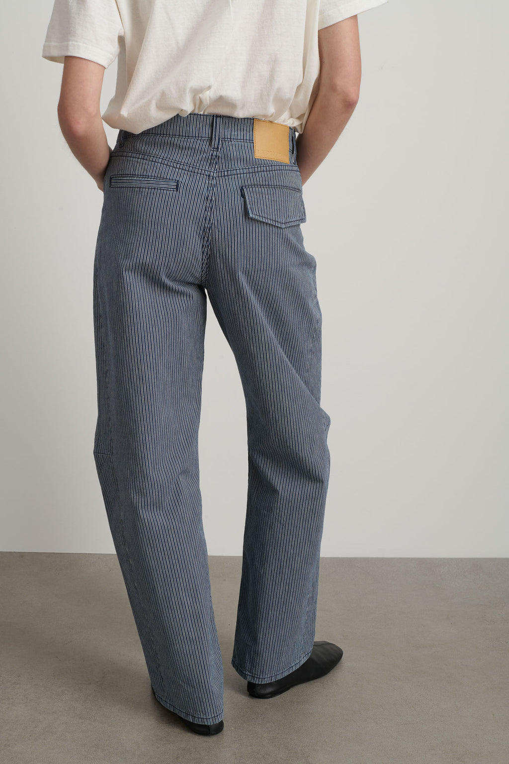 Lange Lasso Jean Indigo/White Stripe