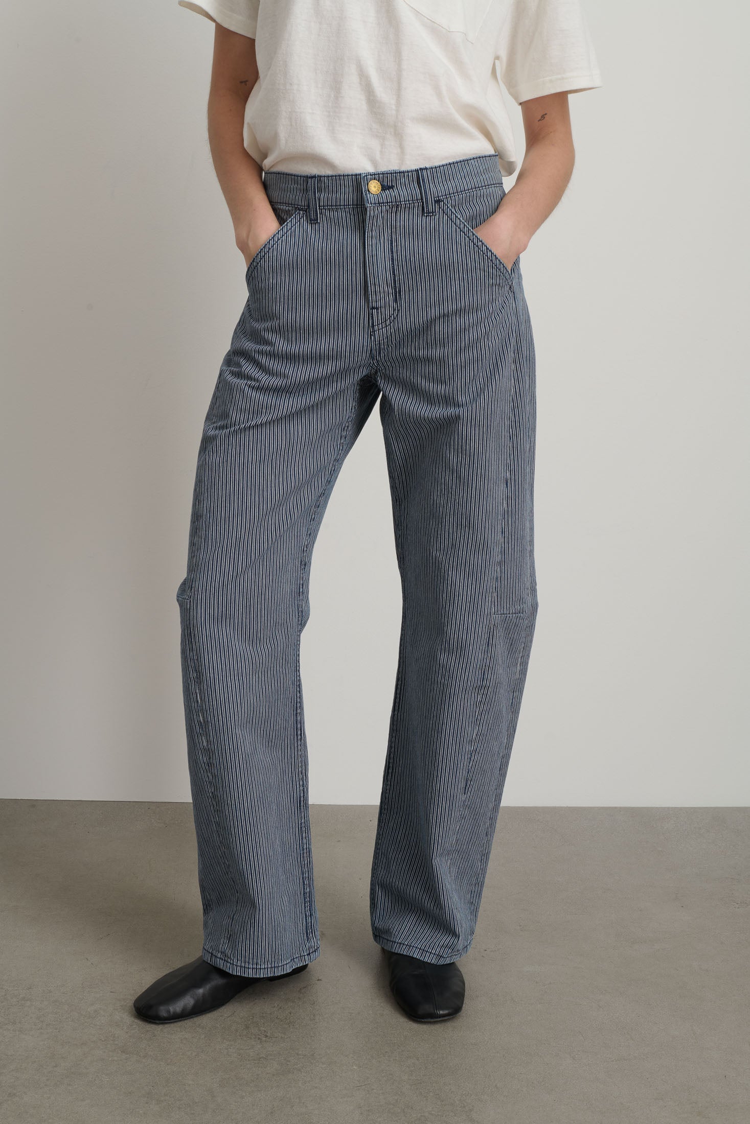 Lange Lasso Jean Indigo/White Stripe