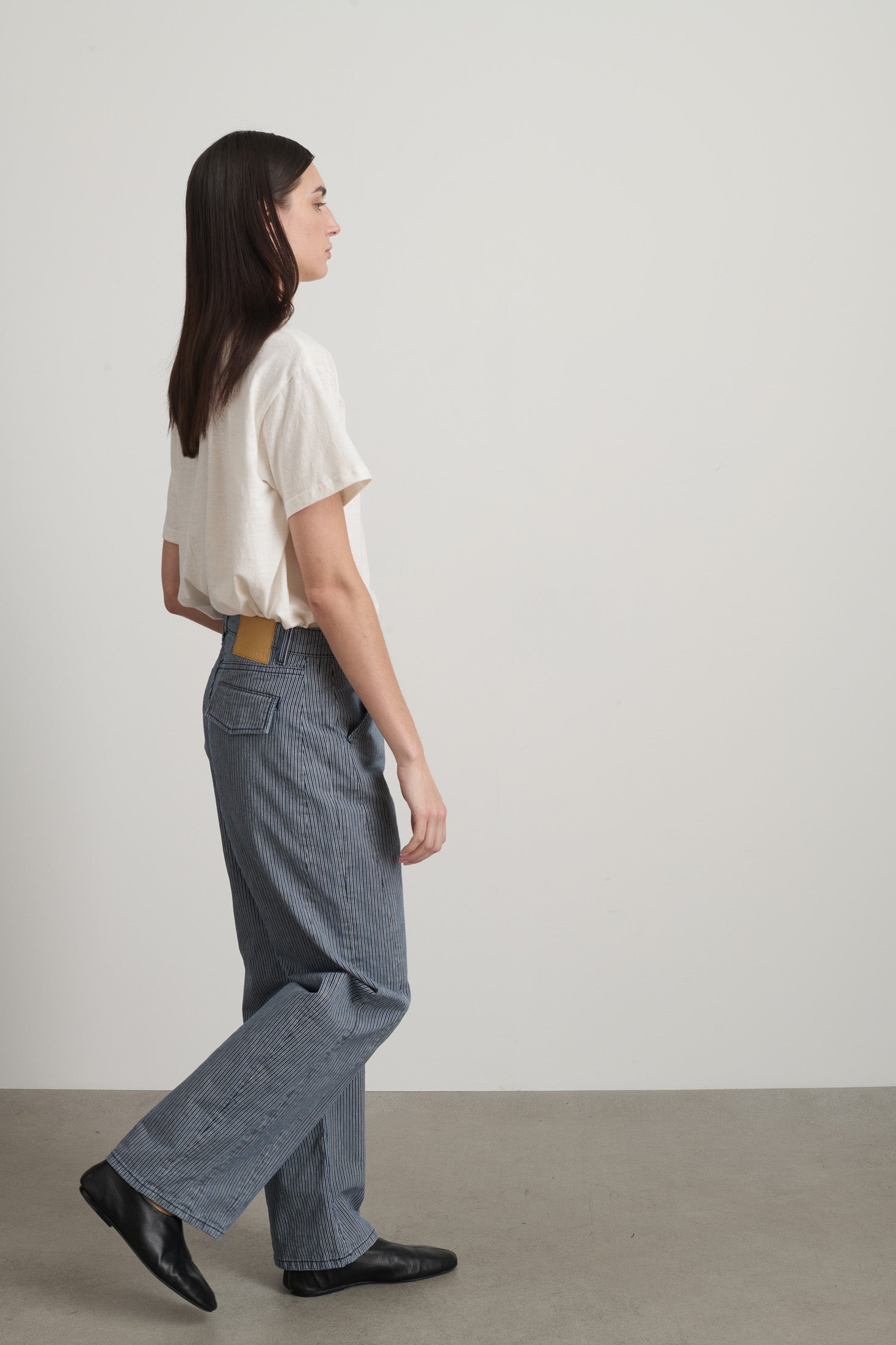 Lange Lasso Jean Indigo/White Stripe