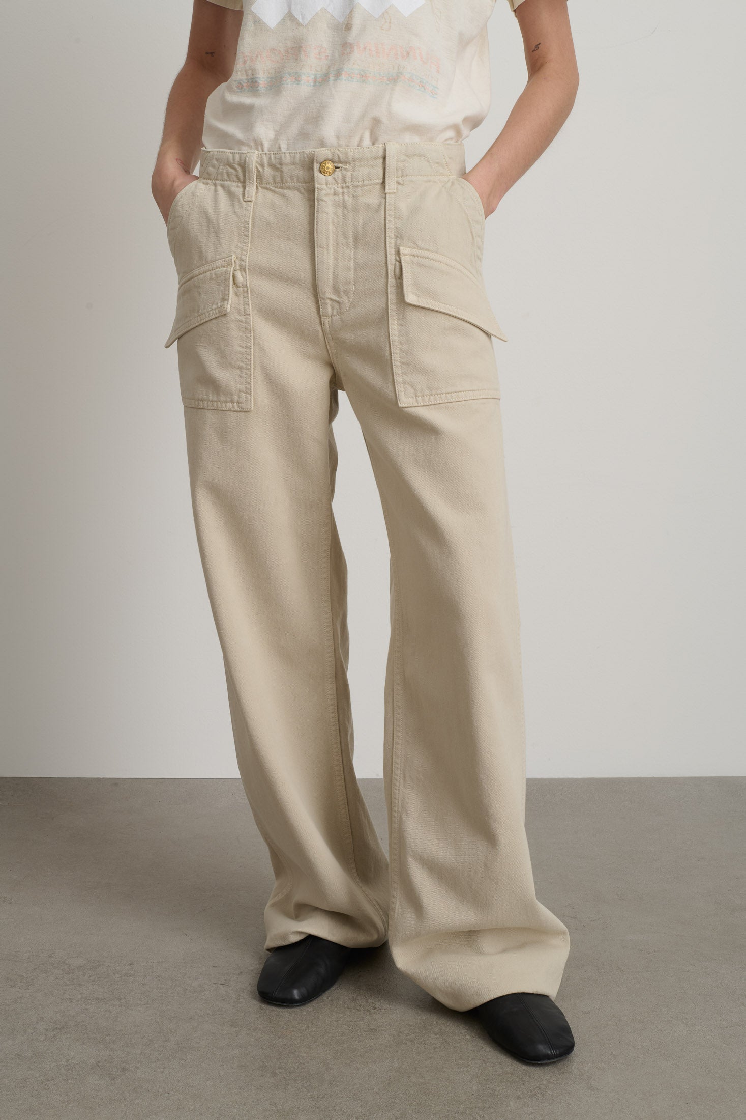 Roma Pant Chalk Overdye