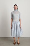Pleated Skirt Lt Blue/Lt Blue Stripe