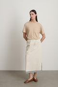Slip Skirt Oyster / Black White Stripe