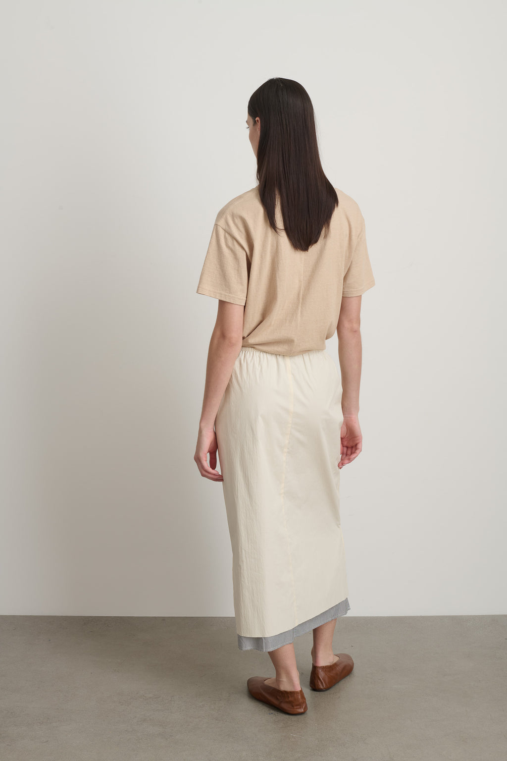 Slip Skirt Oyster / Black White Stripe