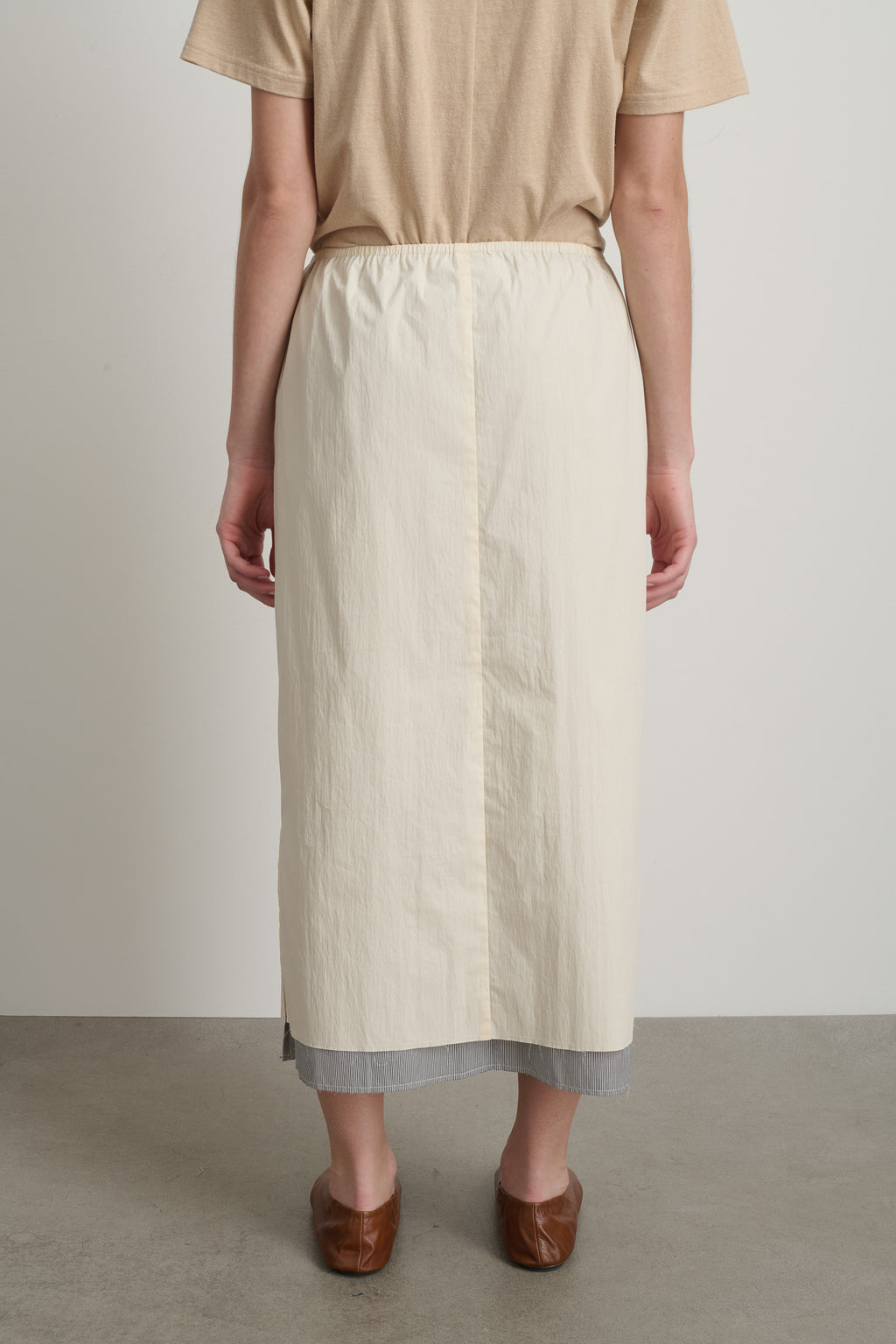 Slip Skirt Oyster / Black White Stripe