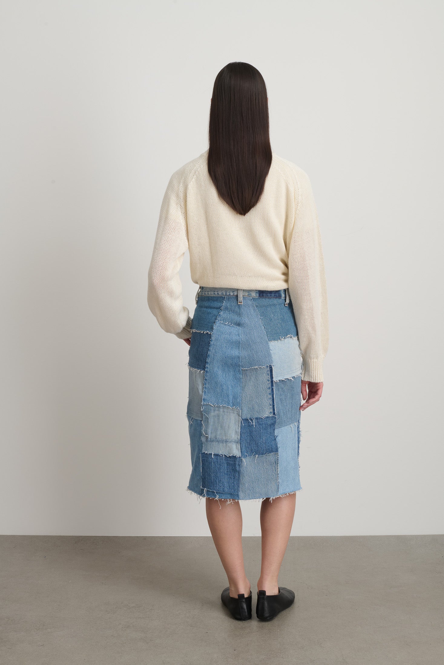 Madras Skirt Rework Vintage Indigo