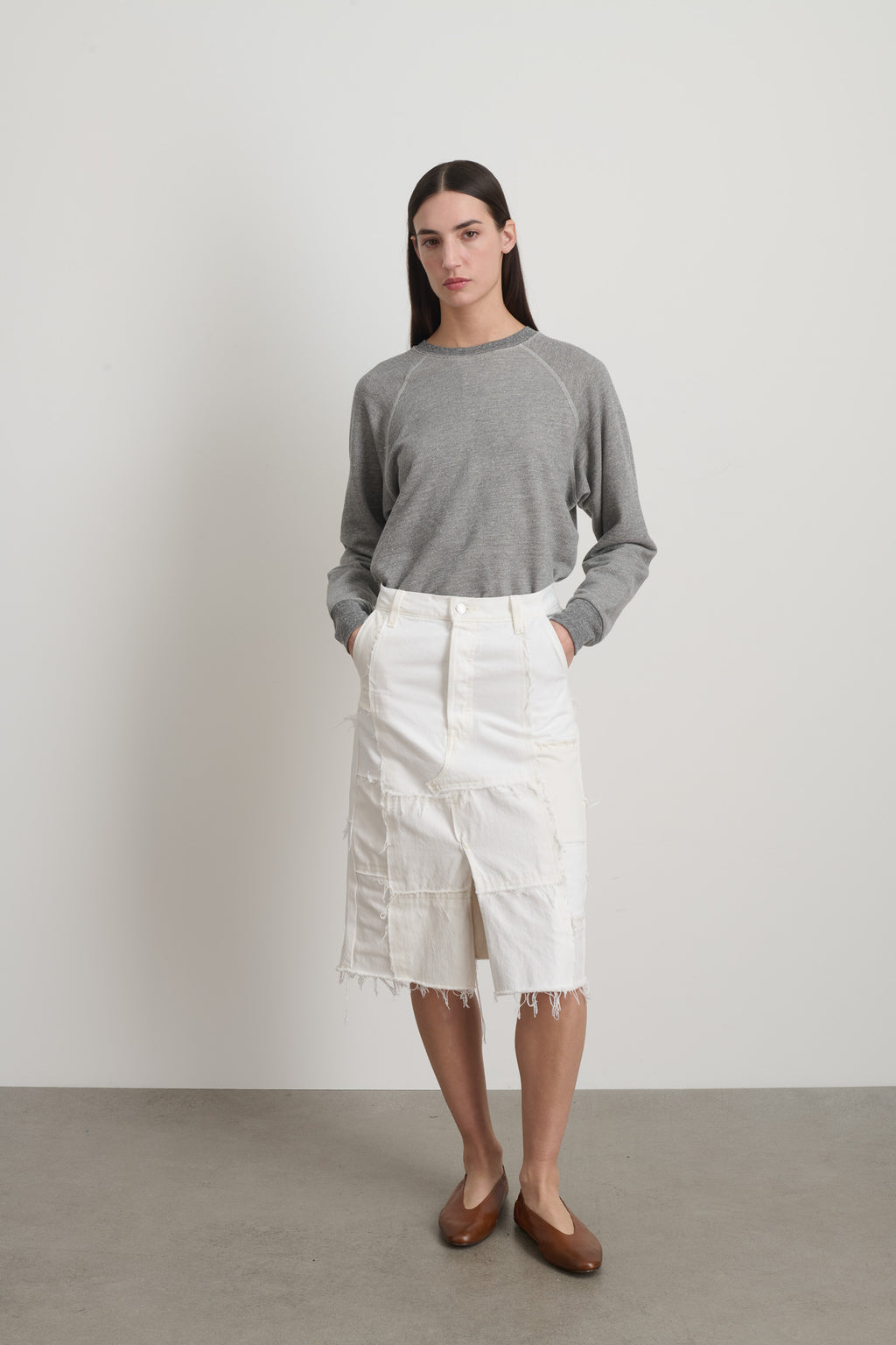 Madras Skirt Rework Vintage White