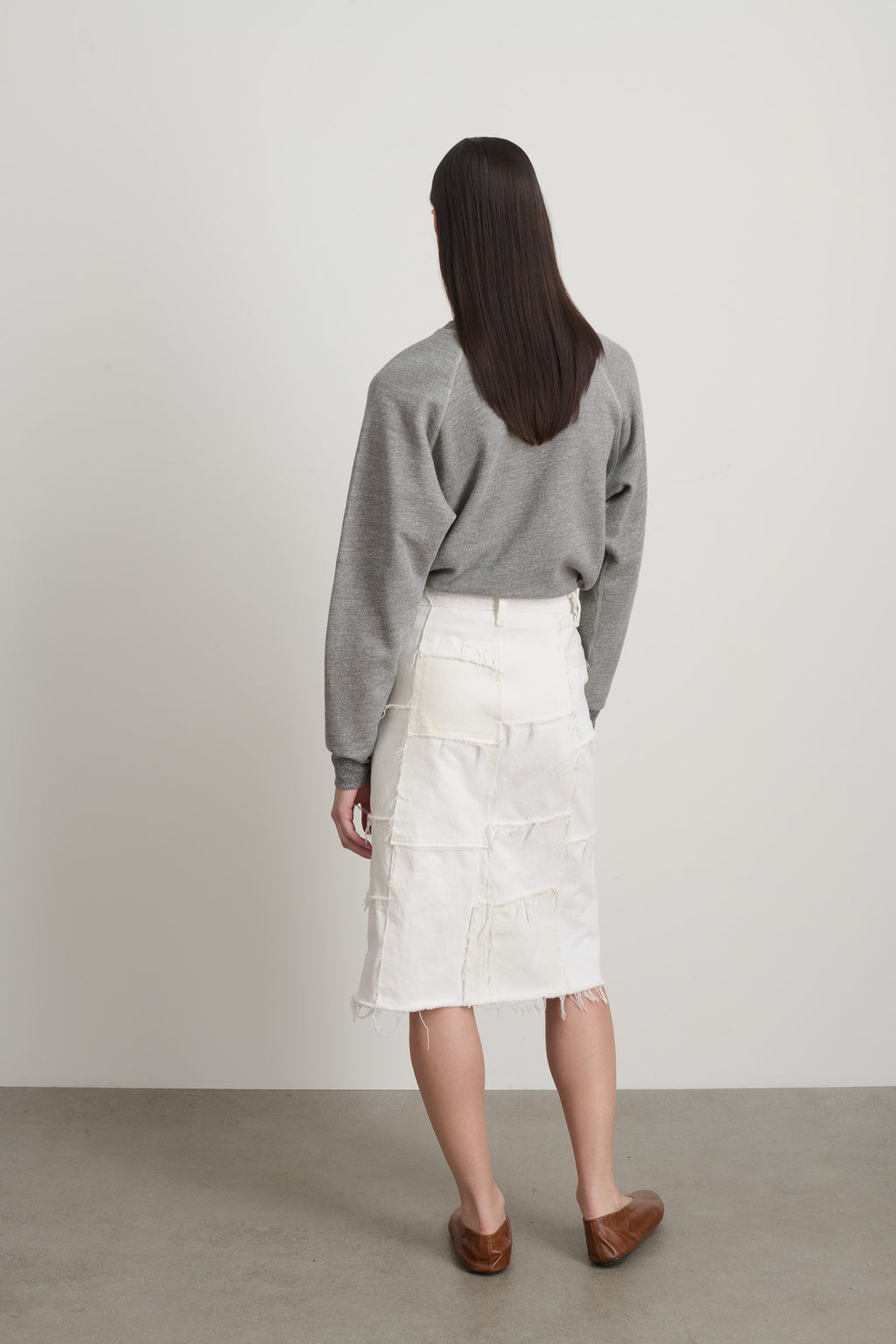Madras Skirt Rework Vintage White