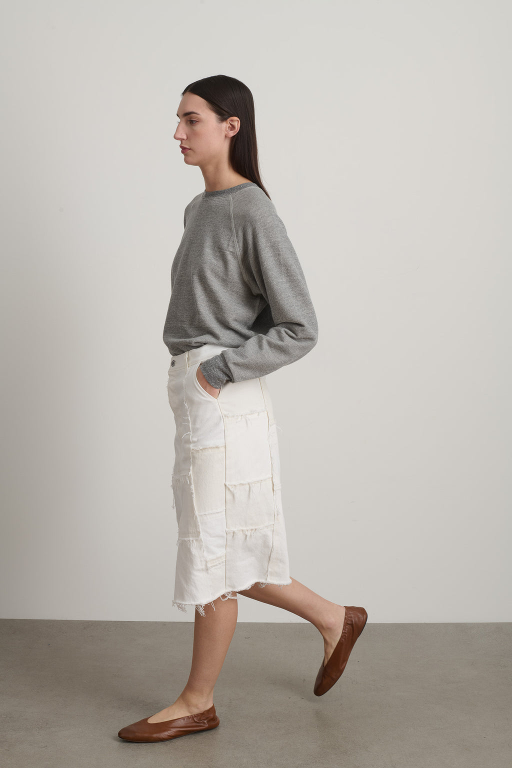 Madras Skirt Rework Vintage White