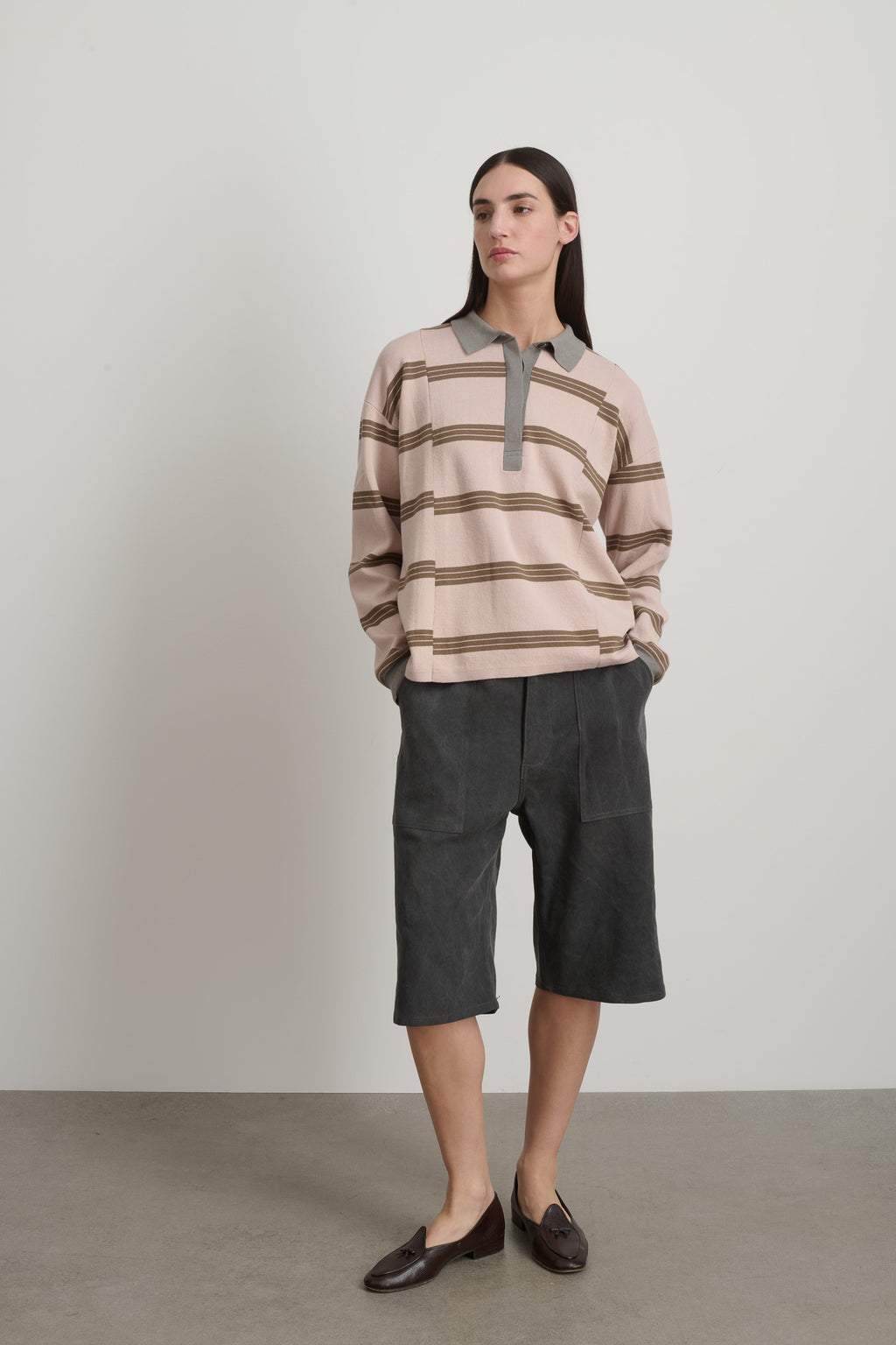 Rugby Polo Pink/Grey