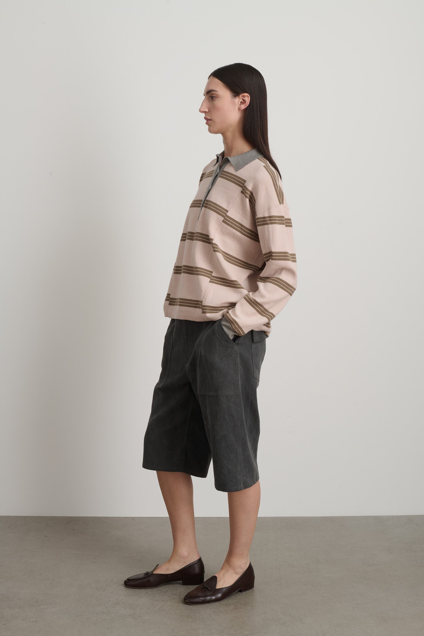 Rugby Polo Pink/Grey