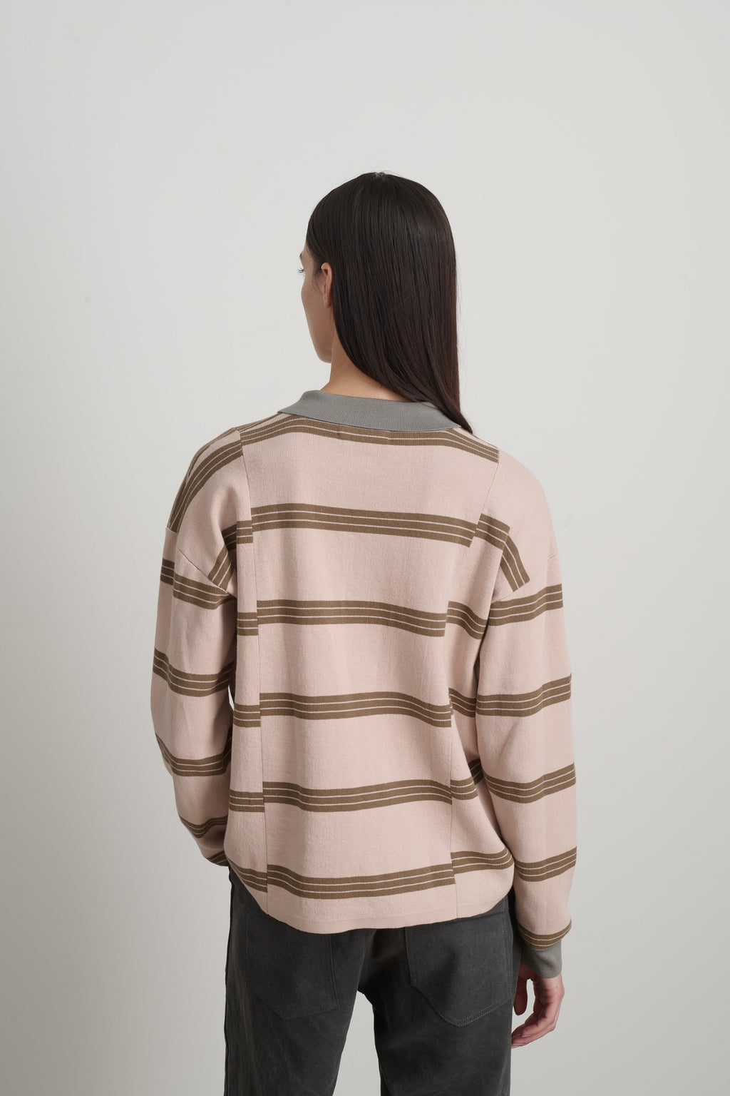 Rugby Polo Pink/Grey