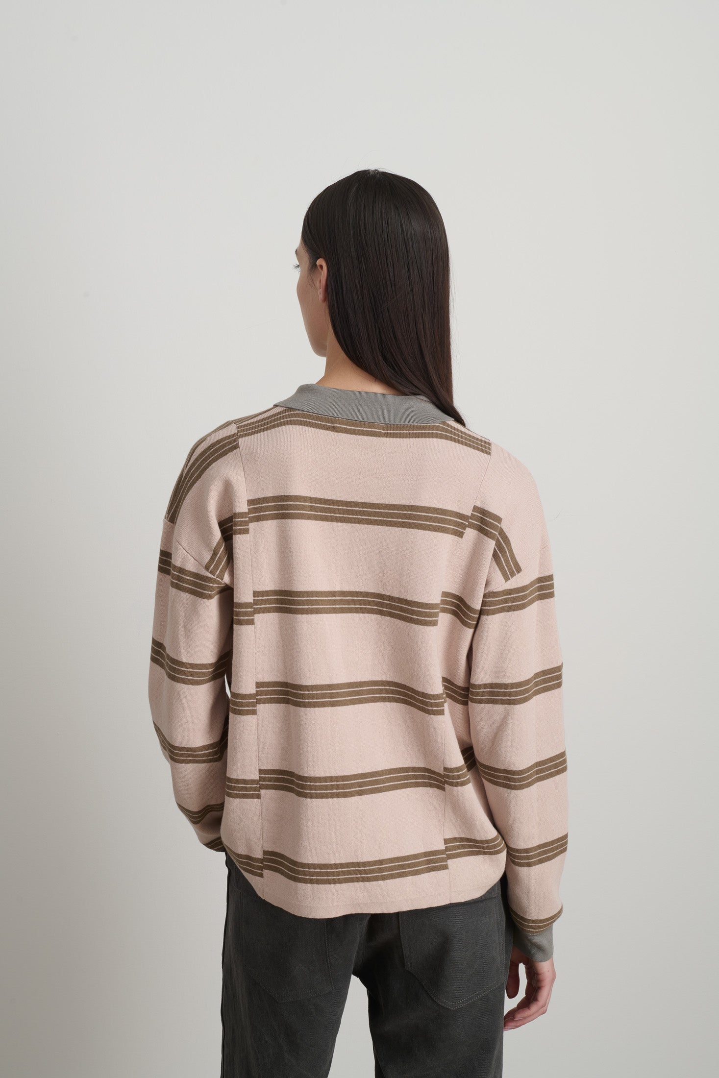 Rugby Polo Pink/Grey