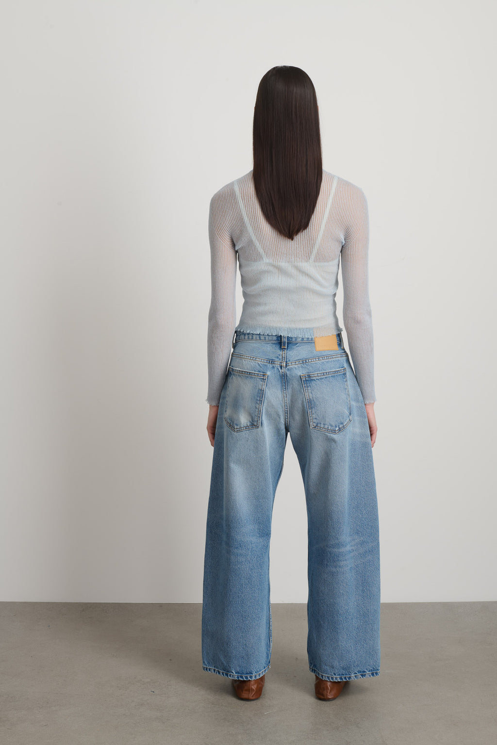 Sheer Cardigan Pale Blue