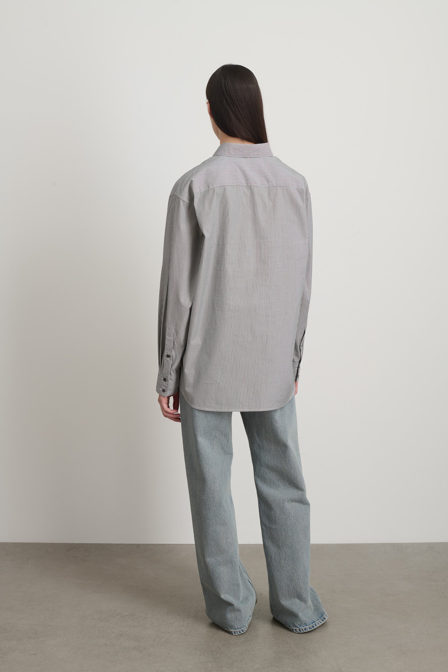 Nolan Shirt Black/White Stripe