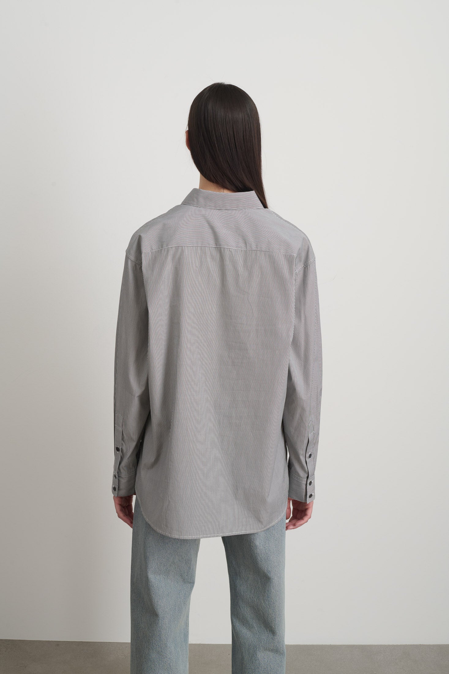 Nolan Shirt Black/White Stripe