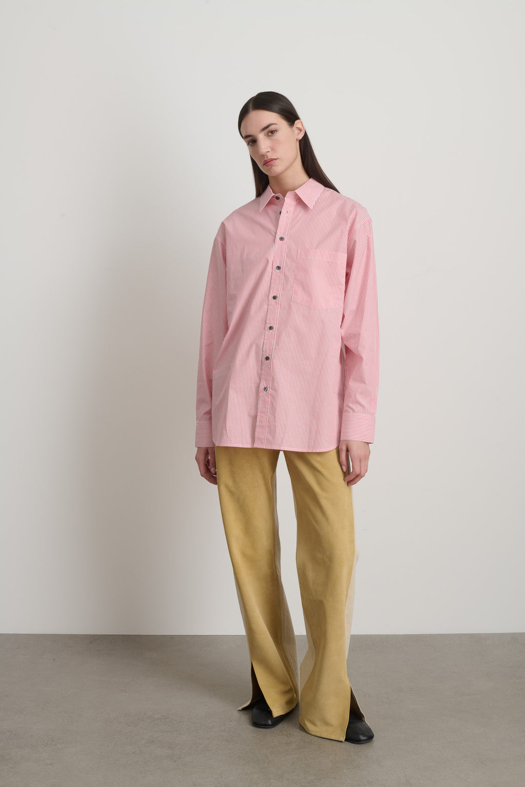 Nolan Shirt Pink/White Stripe