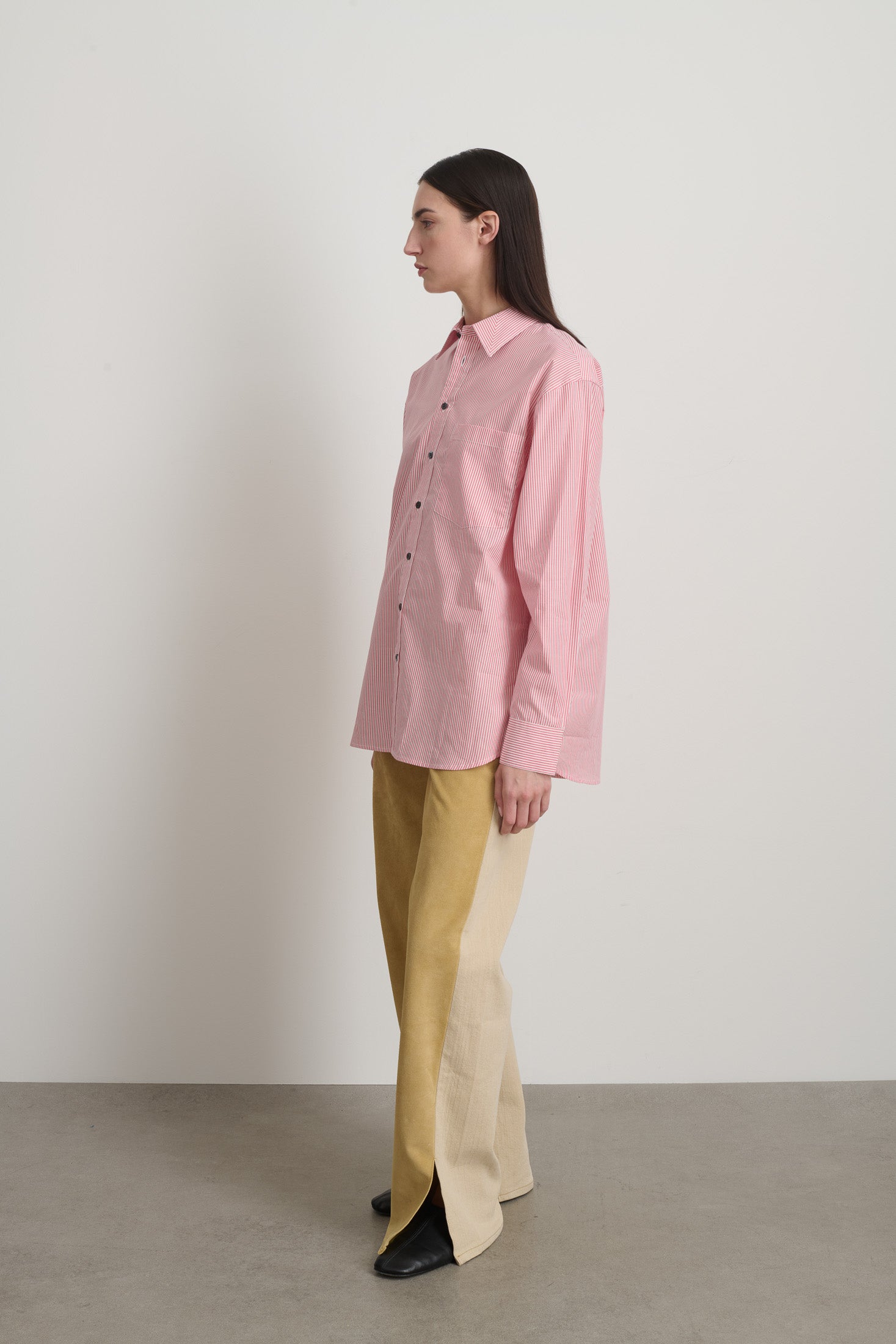 Nolan Shirt Pink/White Stripe