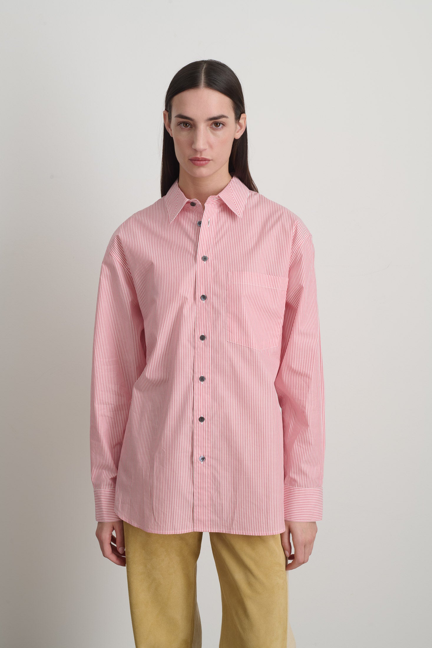 Nolan Shirt Pink/White Stripe