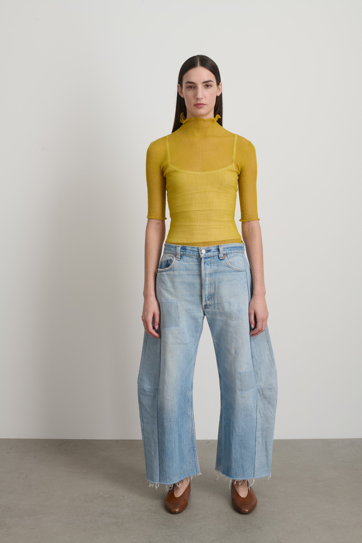 Vintage Lasso Jean Slouch Crop Classic Faded Indigo