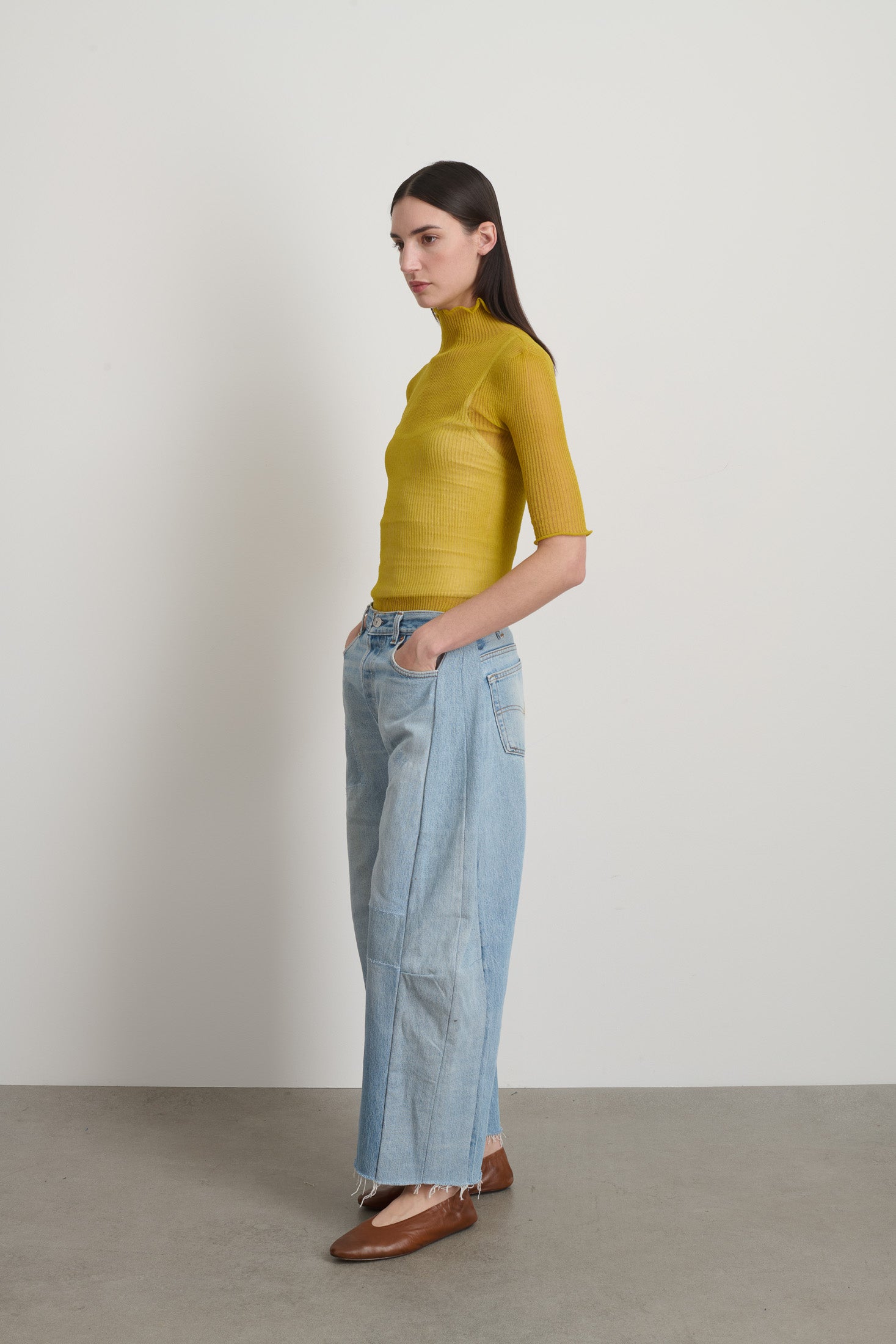 Vintage Lasso Jean Slouch Crop Classic Faded Indigo