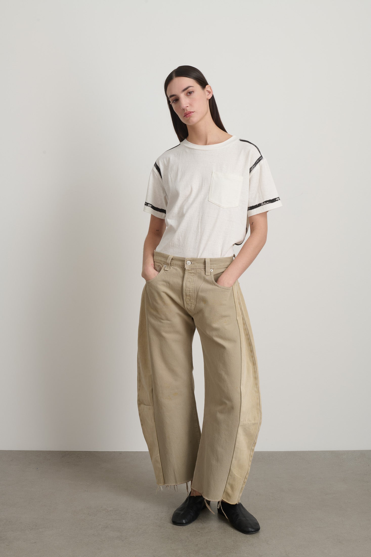 Vintage Lasso Jean Slouch Crop Classic Faded Khaki