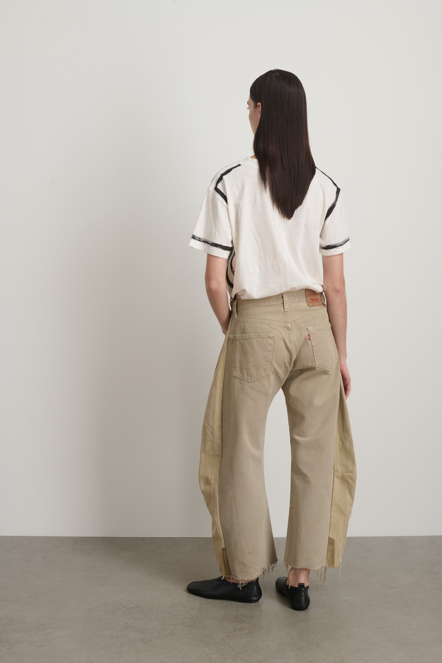 Vintage Lasso Jean Slouch Crop Classic Faded Khaki