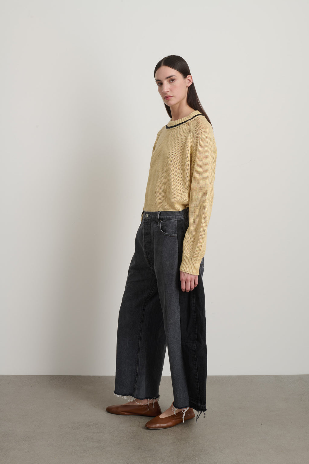 Vintage Lasso Jean Slouch Crop Classic Black