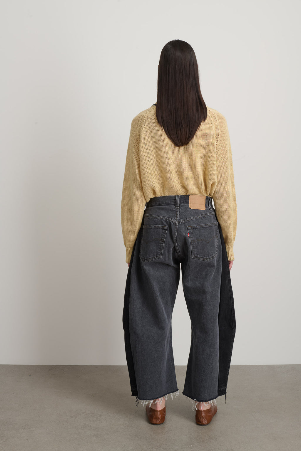 Vintage Lasso Jean Slouch Crop Classic Black