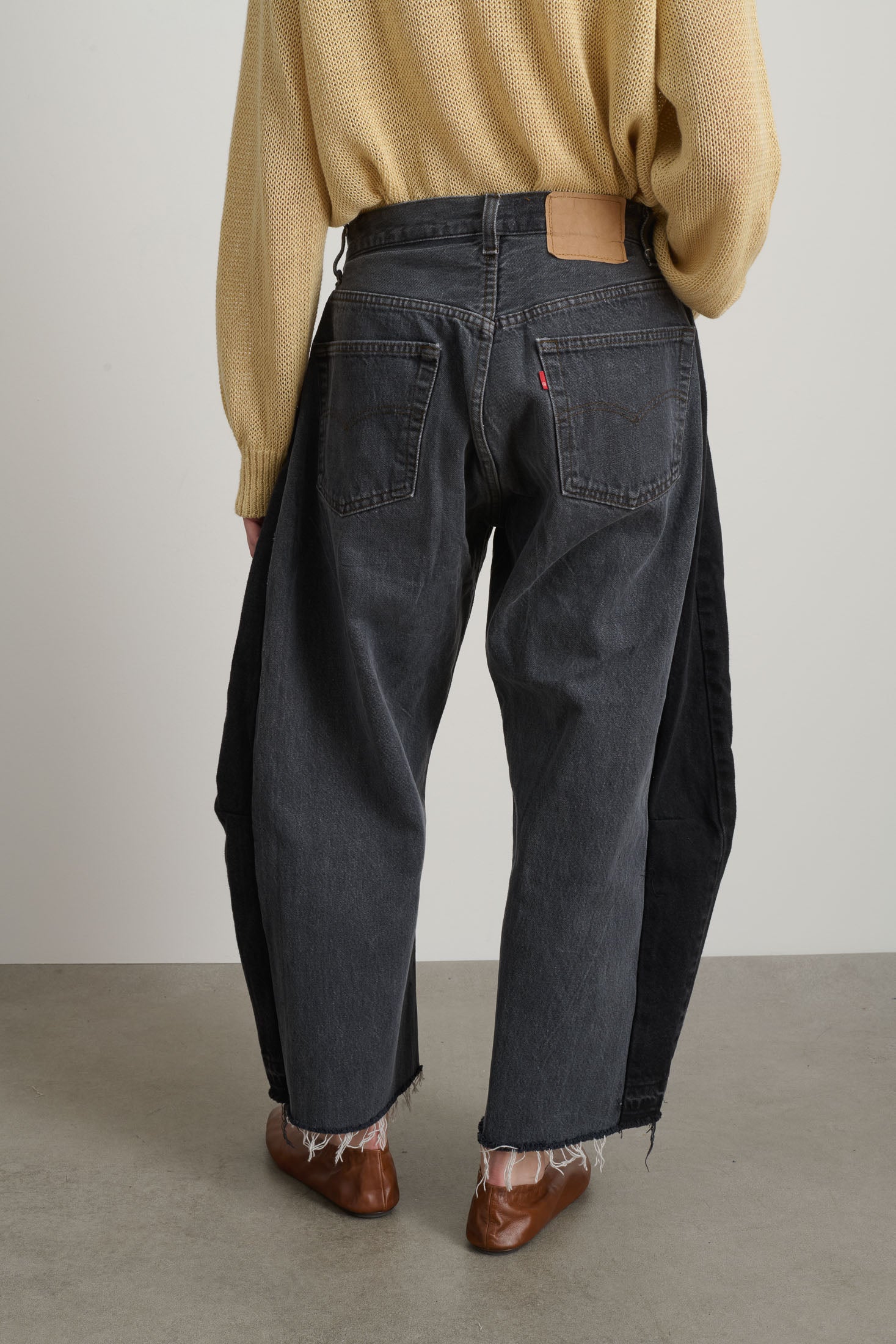 Vintage Lasso Jean Slouch Crop Classic Black