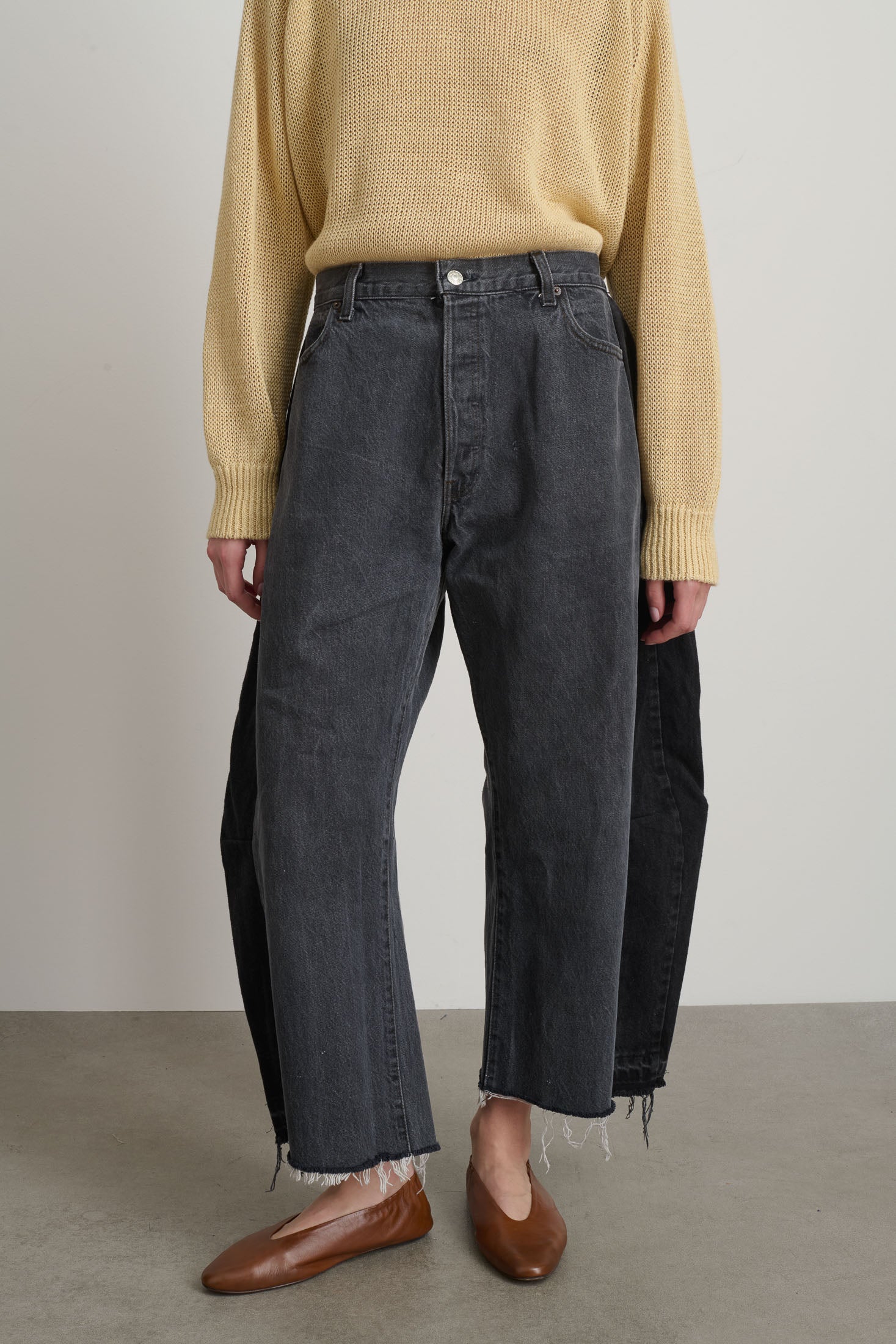 Vintage Lasso Jean Slouch Crop Classic Black