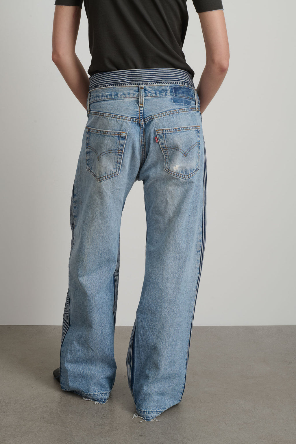 Double Waistband Rework Vintage Indigo / Stripe