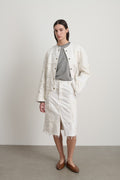 Madras Jacket Rework Vintage White
