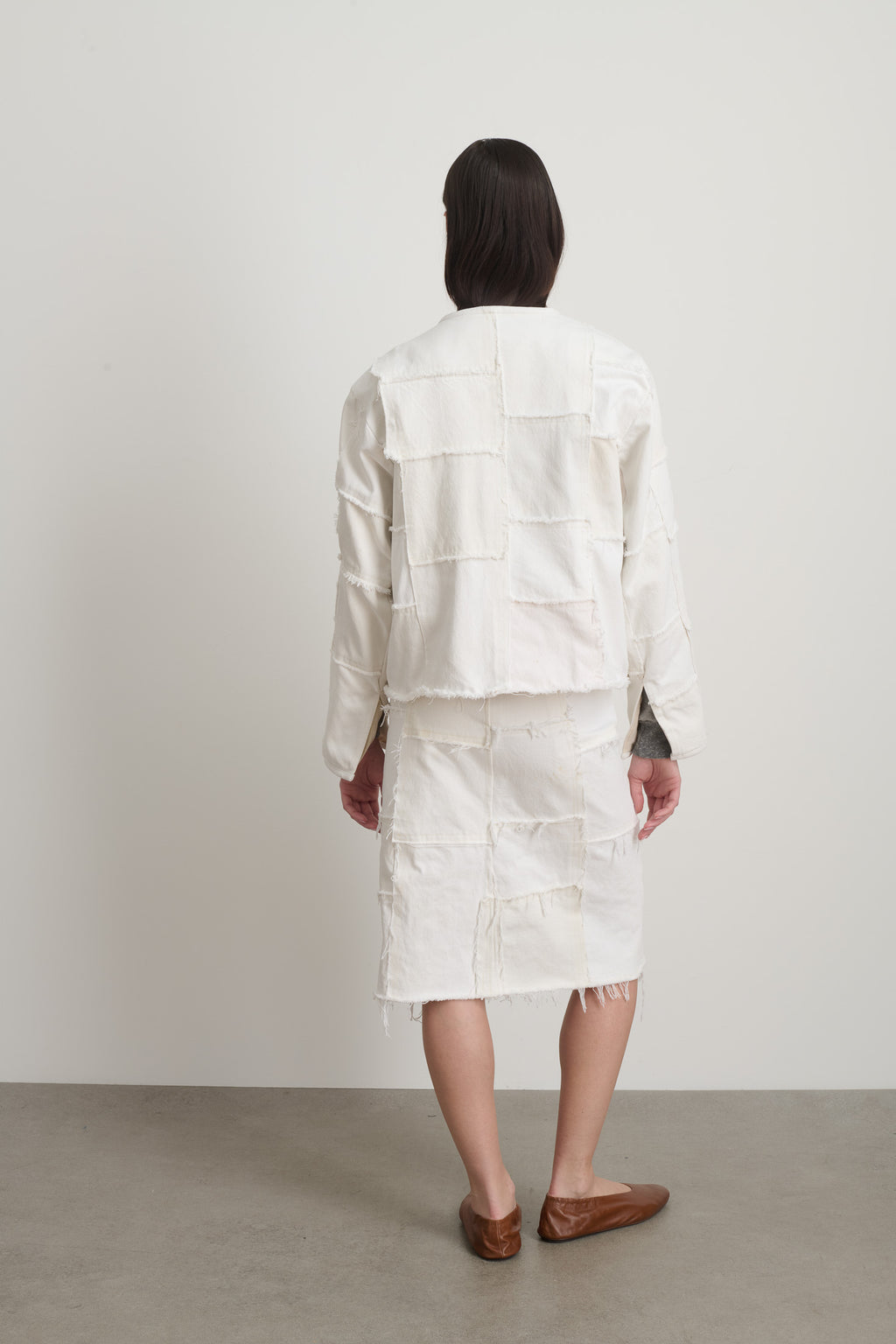 Madras Jacket Rework Vintage White