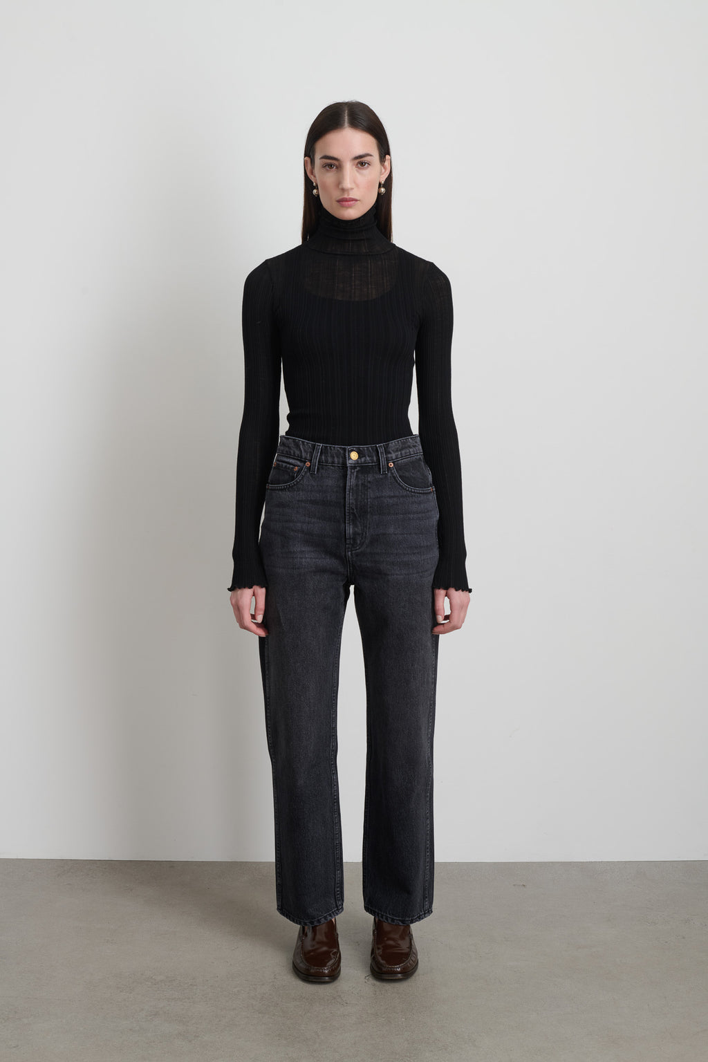 Plein Relaxed Straight Stil Black