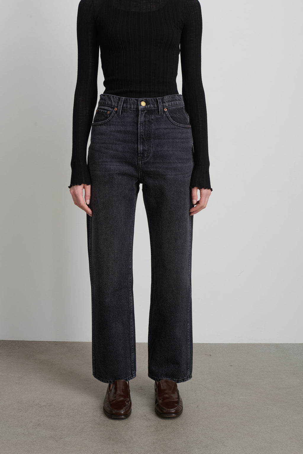 Plein Relaxed Straight Stil Black