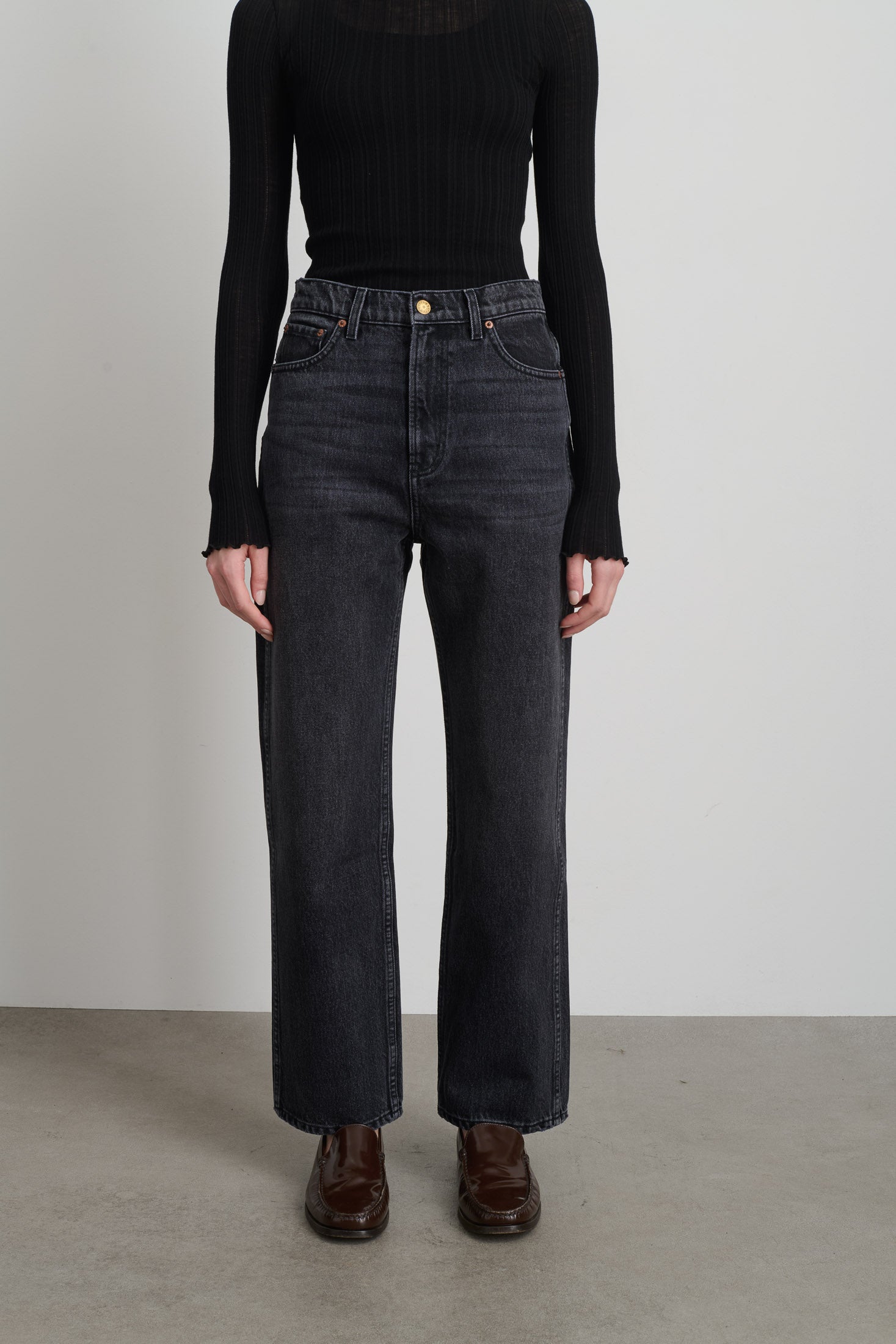 Plein Relaxed Straight Stil Black