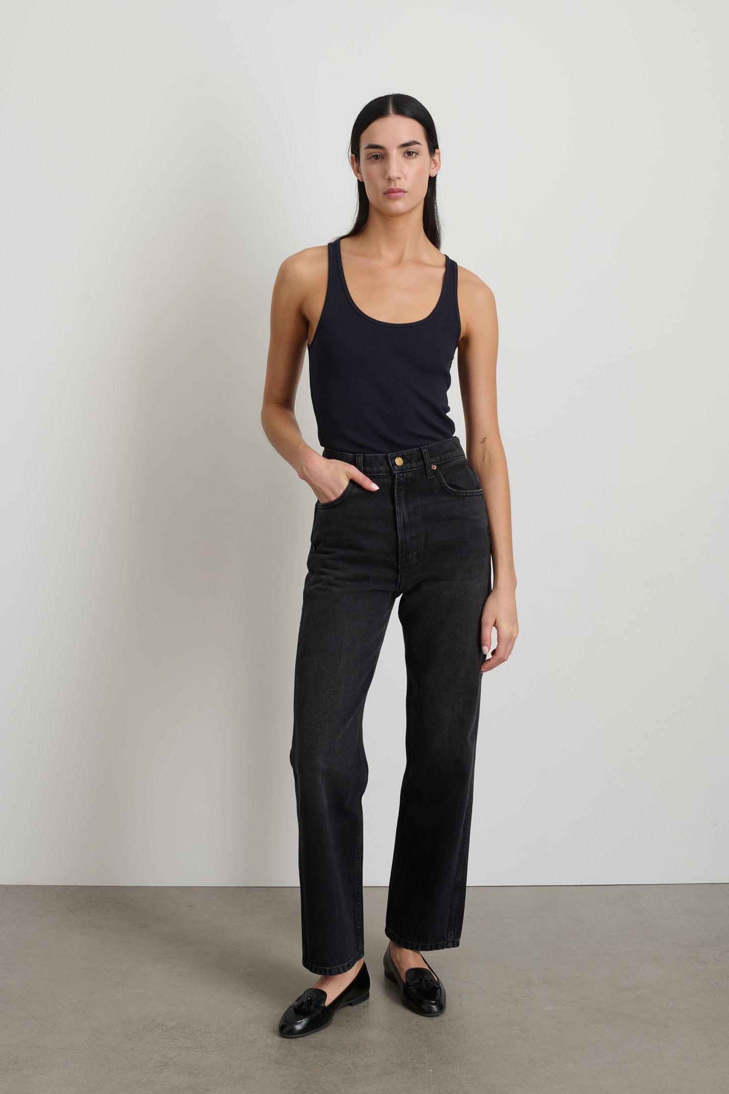 Plein Relaxed Straight Stil Black