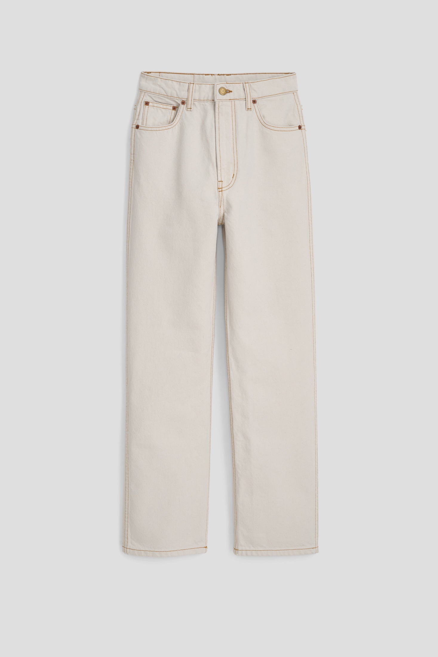 Plein Relaxed Straight Jean Tile White