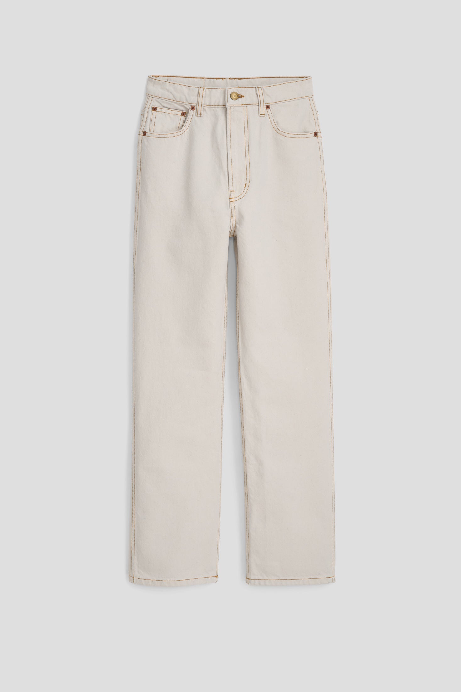 Plein Relaxed Straight Jean Tile White