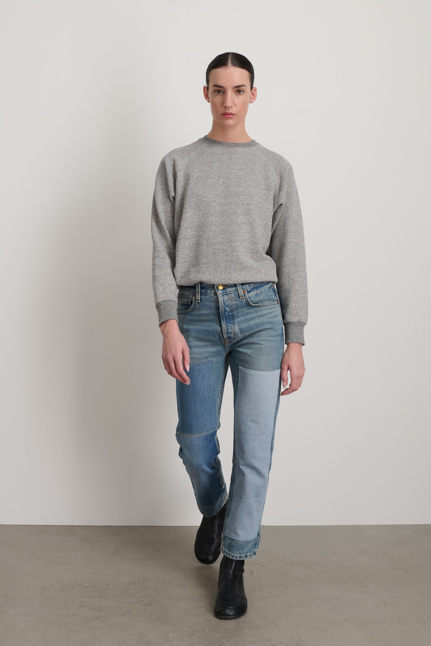 B Sides Marcel Relaxed Straight Jean Tate Vintage Patchwork No.3