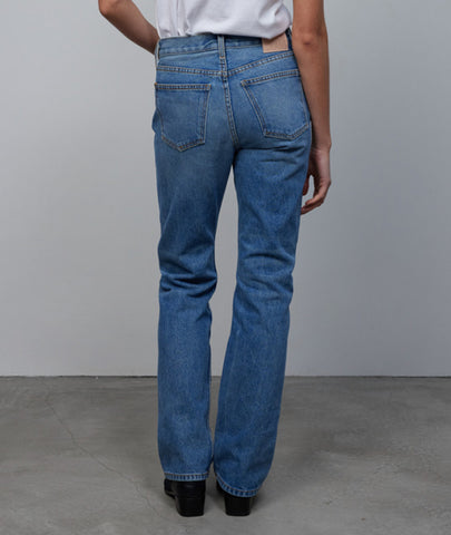 B Sides Plein High Rise Straight Jean in Clair Wash