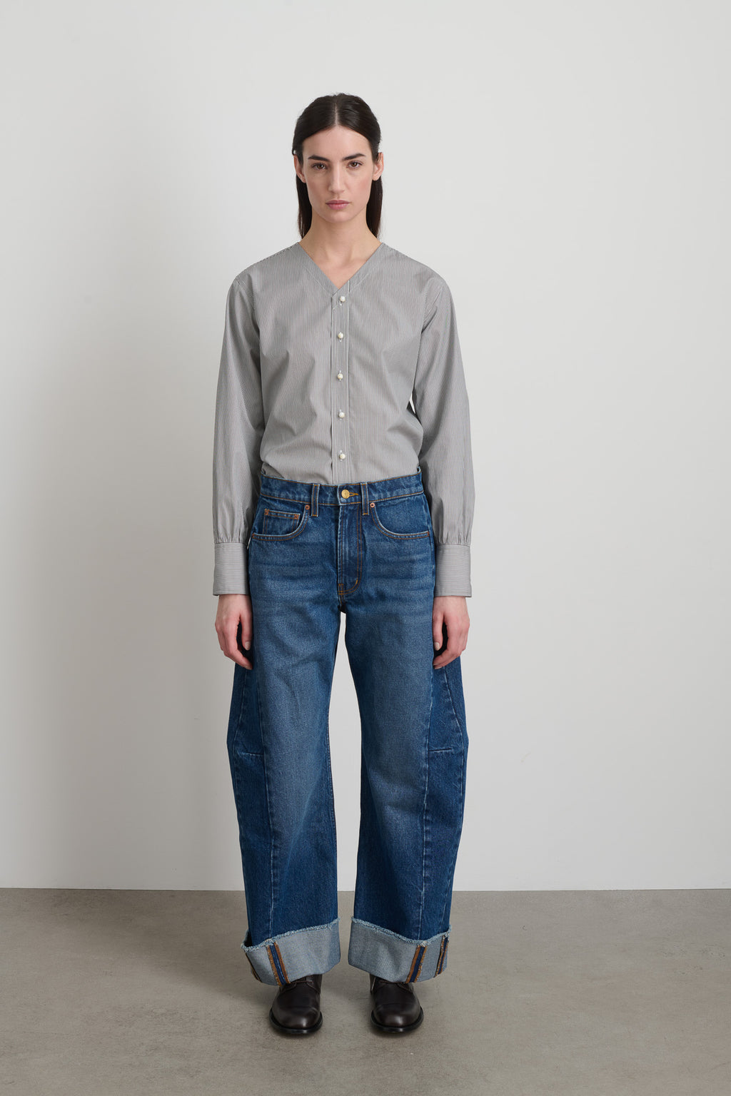 Relaxed Cuffed Lasso Jean Cate Wash
