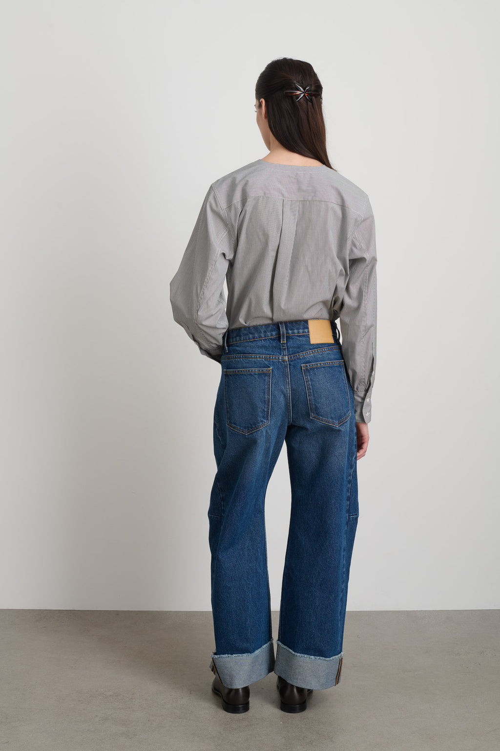 Relaxed Cuffed Lasso Jean Cate Wash