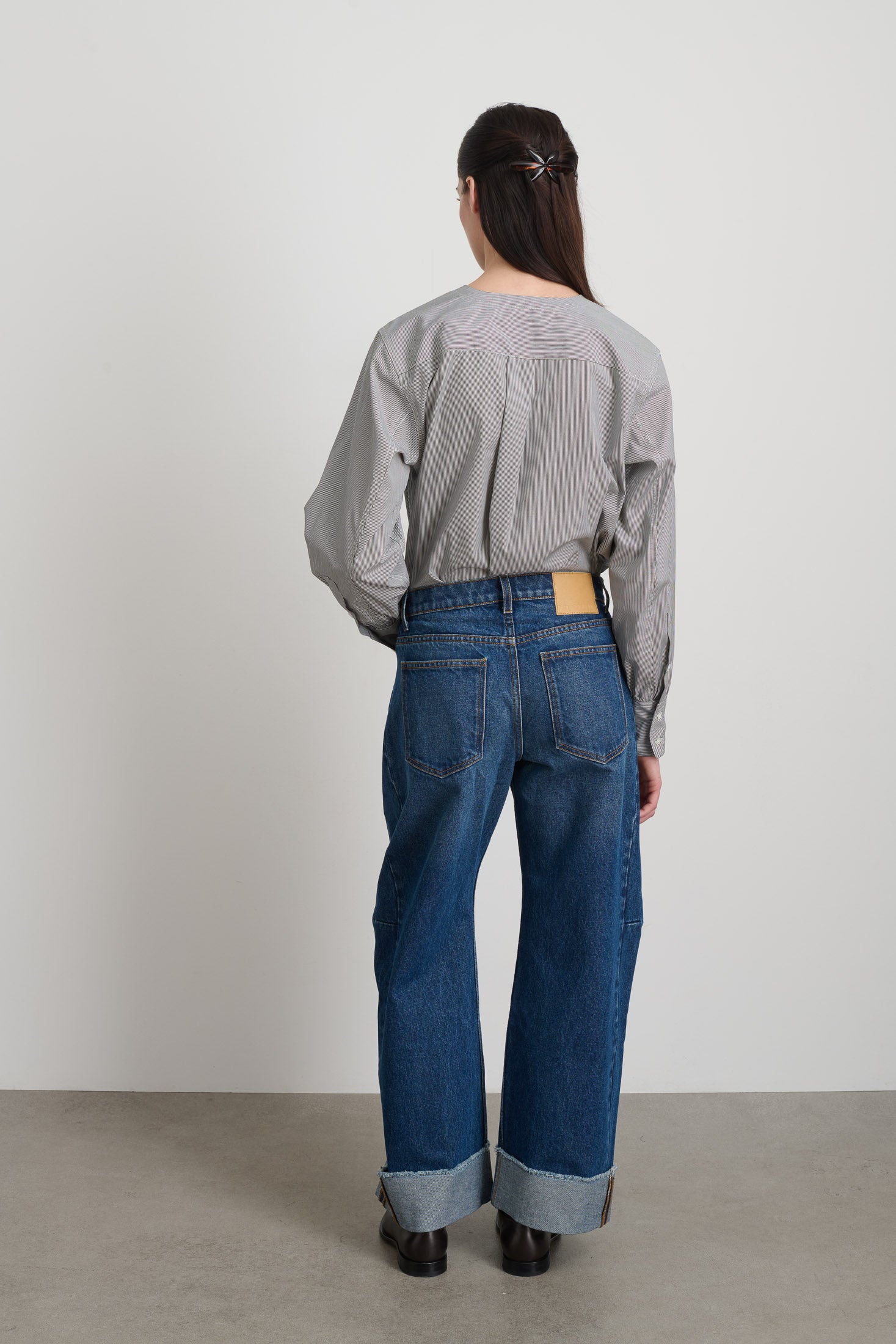 Relaxed Cuffed Lasso Jean Cate Wash