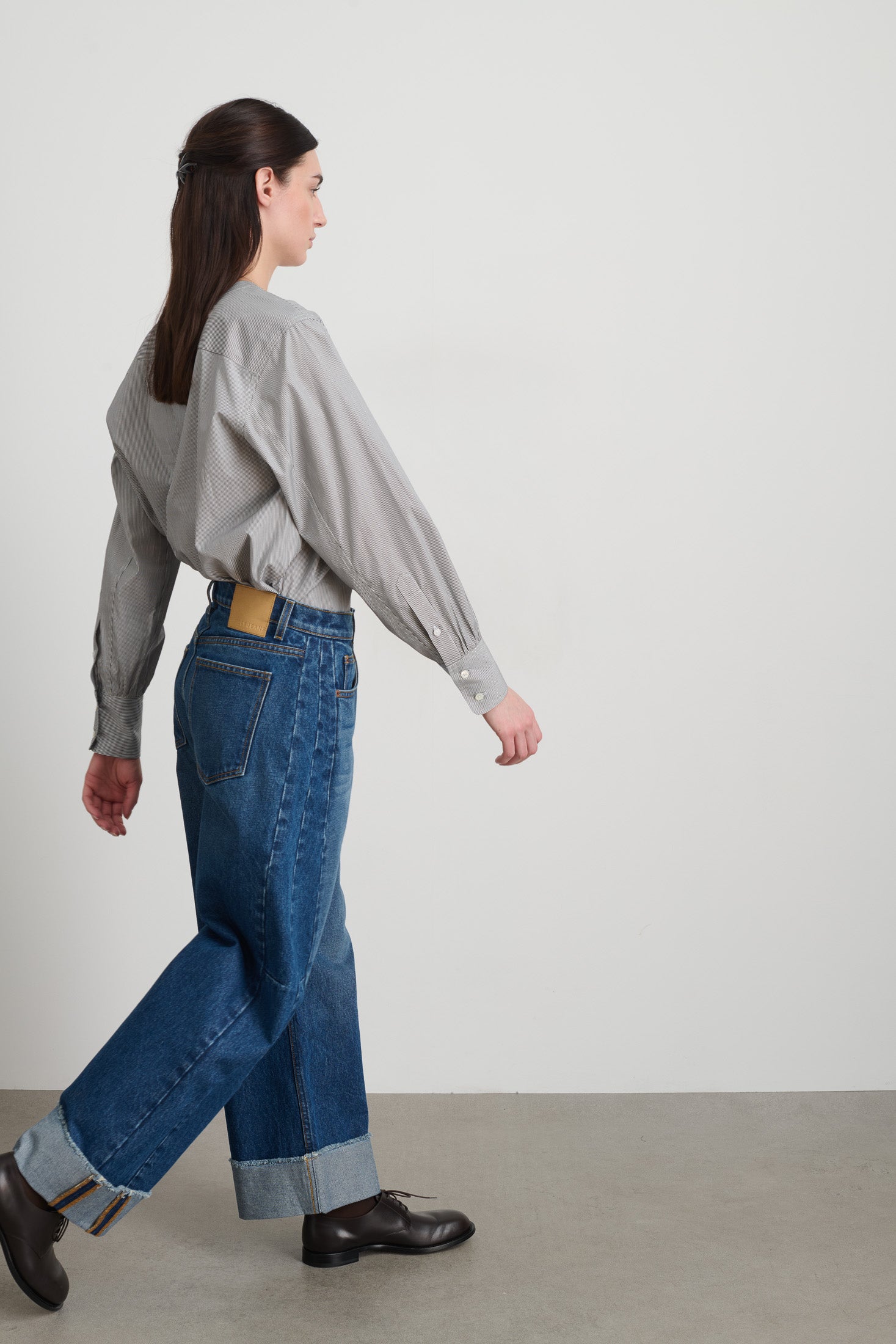 Relaxed Cuffed Lasso Jean Cate Wash