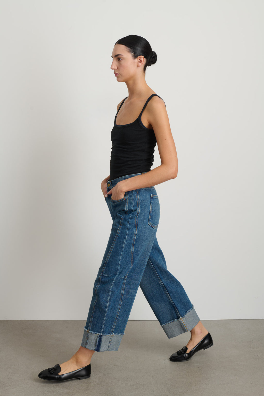 Relaxed Cuffed Lasso Jean Vista Blue