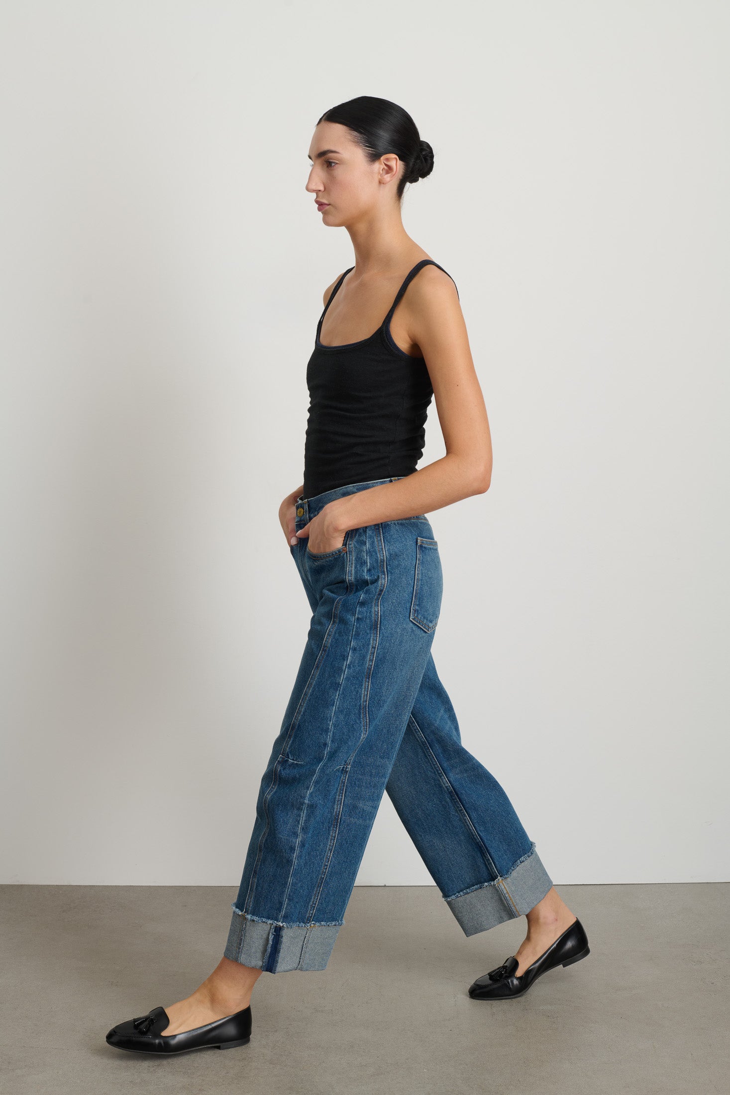Relaxed Cuffed Lasso Jean Vista Blue