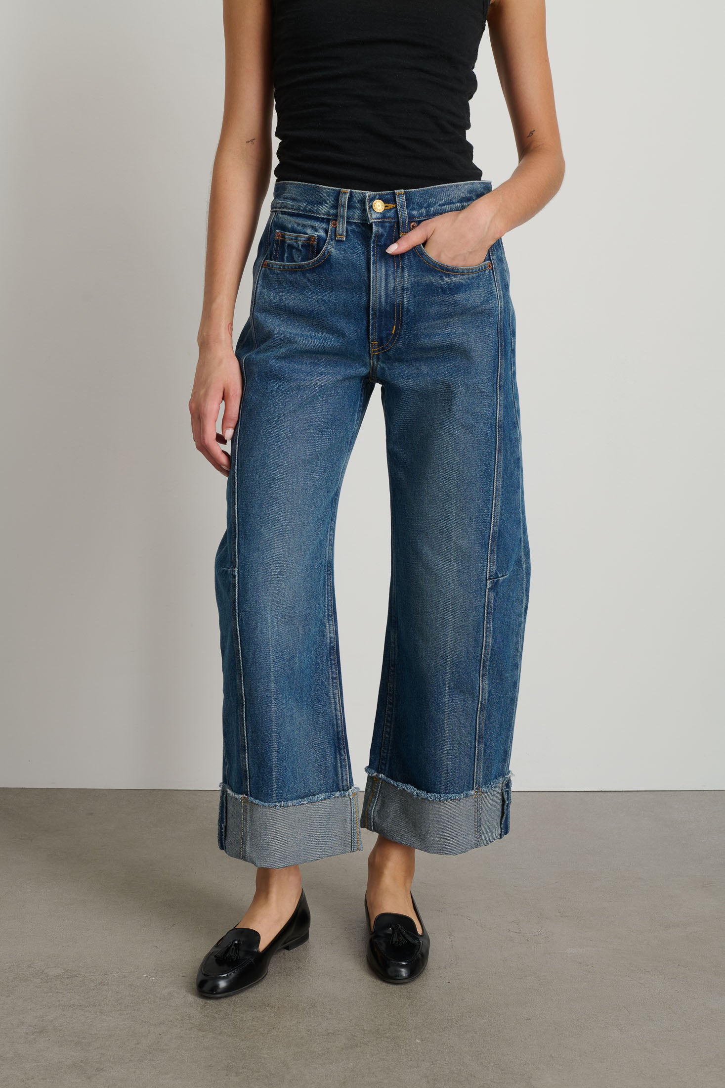 Relaxed Cuffed Lasso Jean Vista Blue