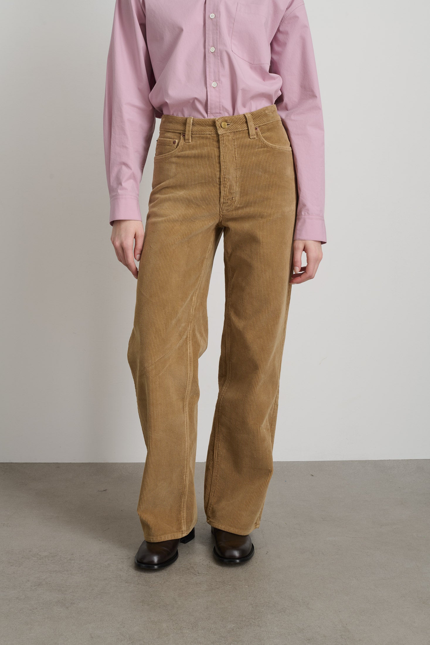 Elissa Khaki Overdyed Corduroy - Women | B Sides Jeans