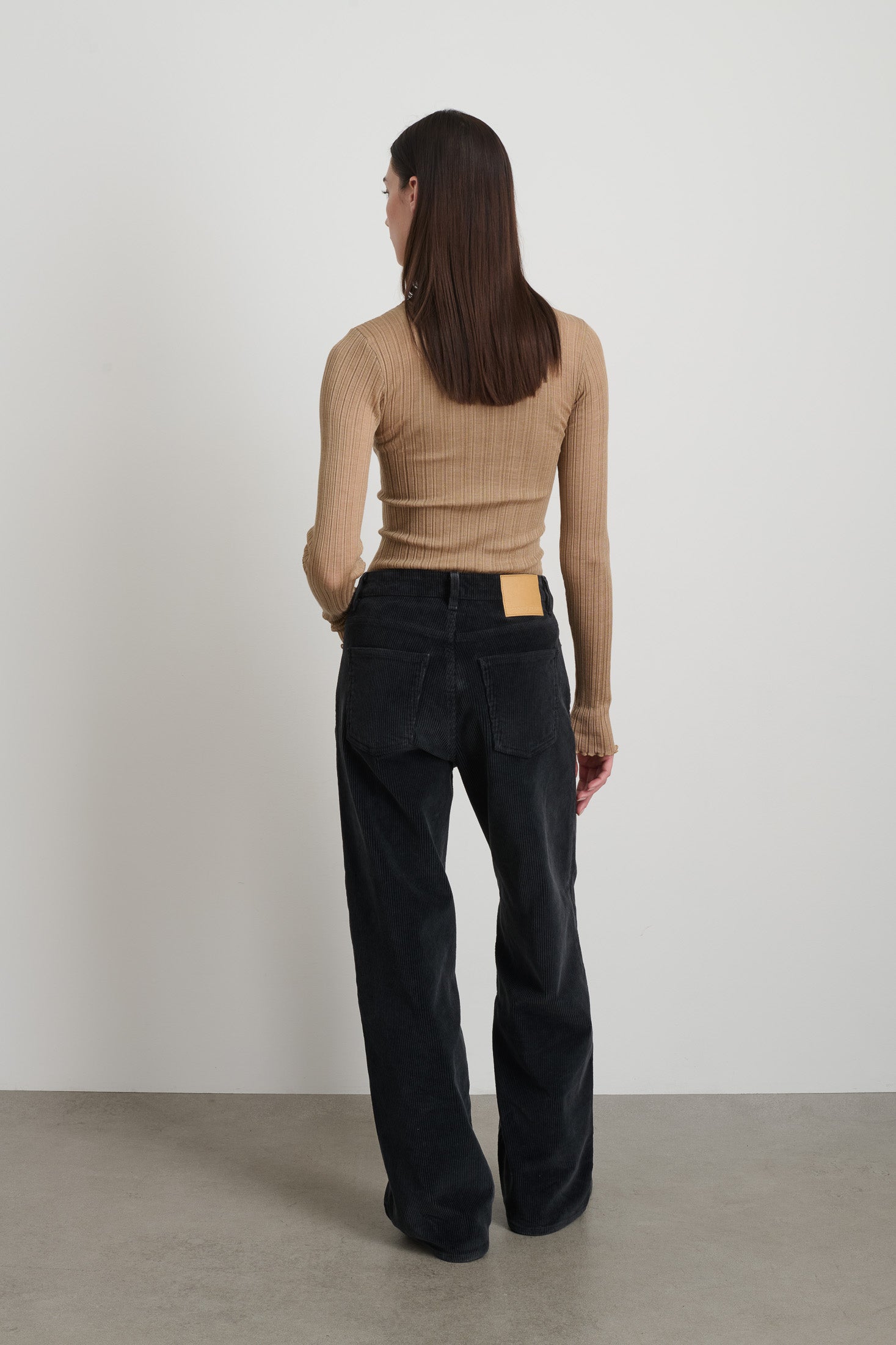 Elissa Stil Black Overdyed Corduroy - Women | B Sides Jeans